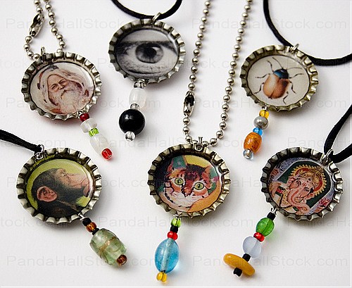 How to make bottle cap necklaces